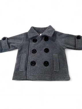 Starting Out Dark Gray Double-Breasted Pea Coat
